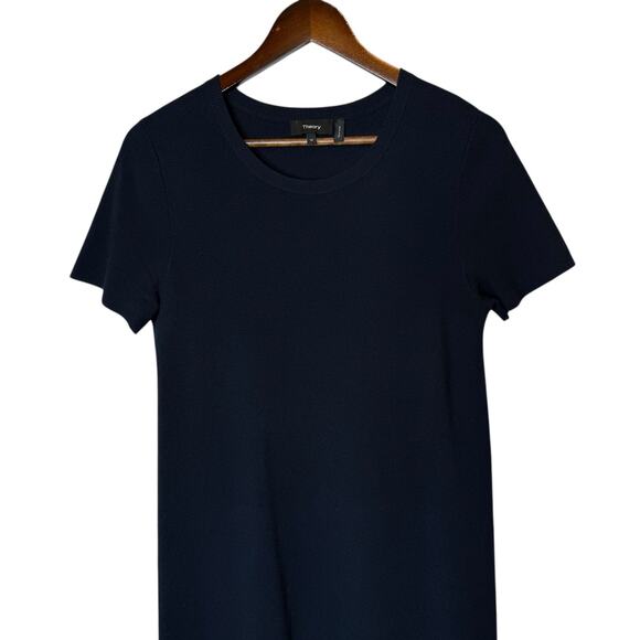 Theory Flared Hem Sweater Dress Navy Blue, size Medium - Picture 2 of 5